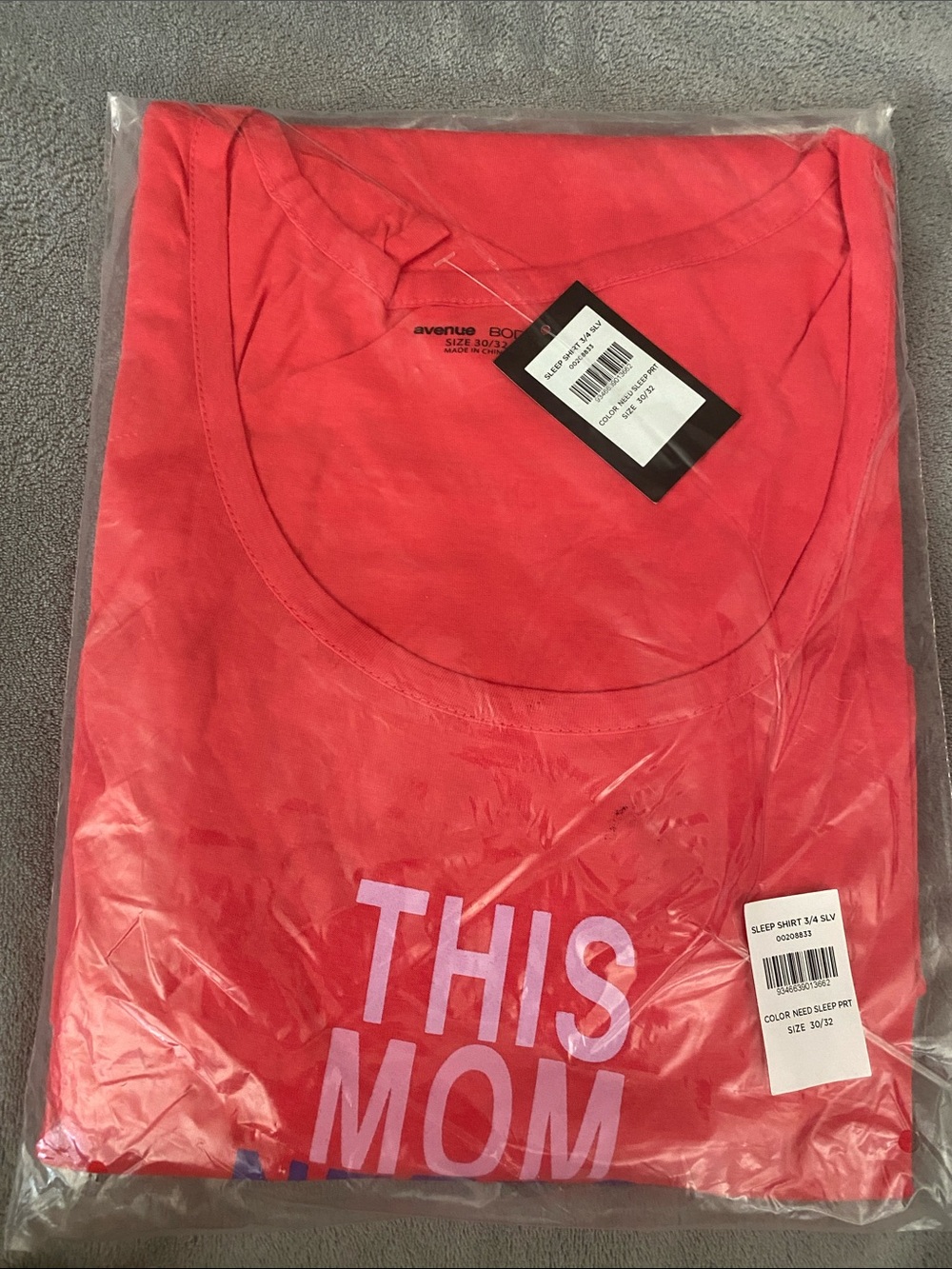 Avenue Coral Graphic Tee with THIS MOM Print
